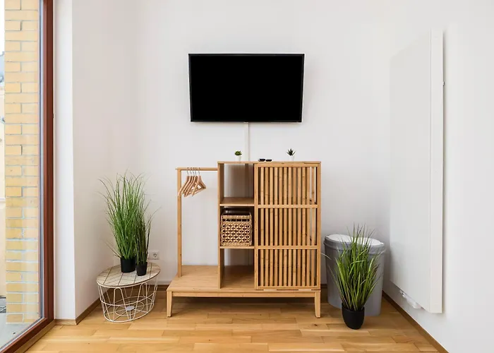 Mayhome - Strandloft Schoenes Studioapartment Mit Balkon, Kueche Und Tiefgarage - Sauna Und Fitness Direkt Nebenan Apartman *